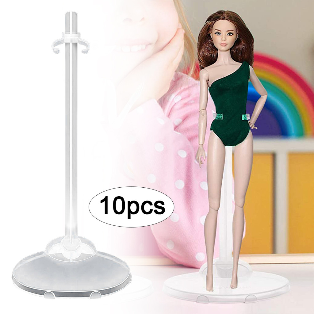 10 Pçs Transparente Boneca Suporte De Exibição Plástico Cintura Pé Rack DIY Prop Modelo Casa De Bonecas Acessórios Práti em Oferta na Shopee