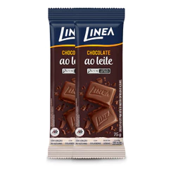 Tablete Chocolate Ao Leite Linea 75g - 2 unidades