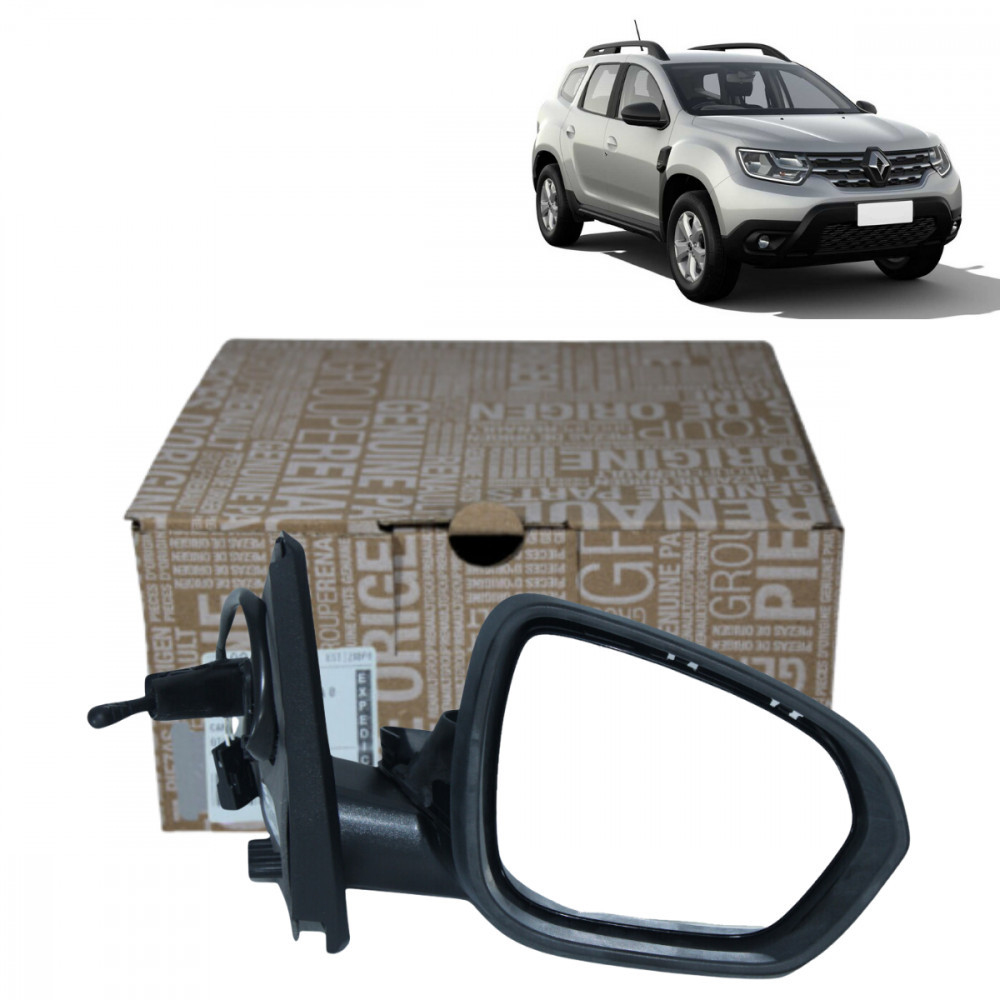 Retrovisor manual direito Renault Duster 19 20 21 22 23 24 em Oferta na Shopee
