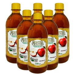 Kit com 6 Vinagre de Maça Organico - Montes Verdes