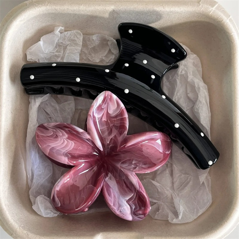 Clássico Gradiente Plumeria Flor Hairpin Apertos Clipes Presilhas Acessório