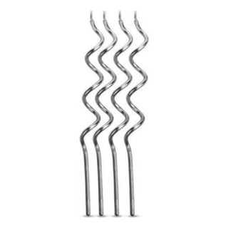 Vela Aniversário Espiral Metalizada 4 Unidades Prata em Oferta na Shopee