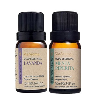 Kit 02 Óleo Essencial Via Aroma Puro Vegano 10 ml Aromaterapia em Oferta na Shopee