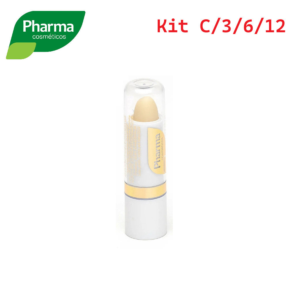 Kit C/3/6/12 Manteiga De Cacau Bálsamo Labial De Pharma