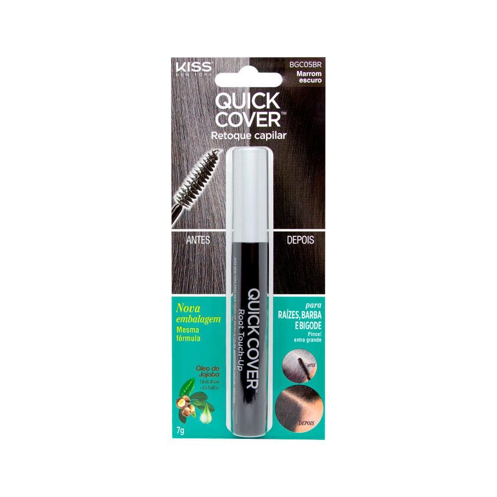 Tintura Kiss Retoque Quick Cover 7Gr Marrom Escuro em Oferta na Shopee