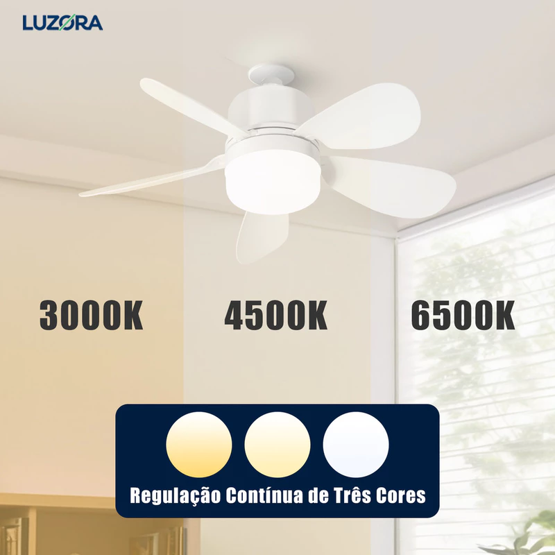Ventilador de Teto com Luz LED Bivolt e Controle Remoto — foto 4