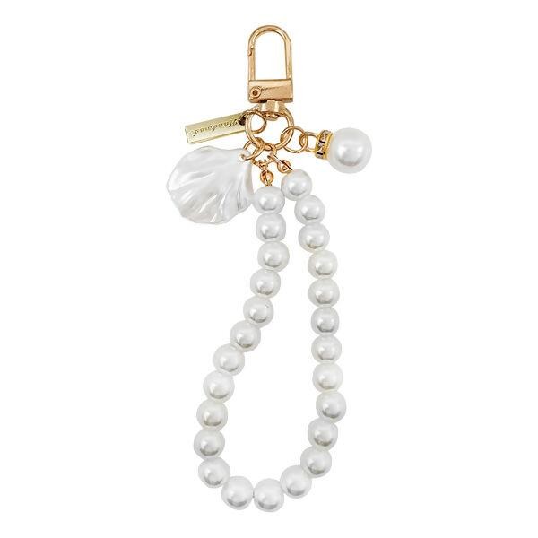 Chaveiro com Concha, Pérola e Pingente Concha Dourado 12cm RO.153902 em Oferta na Shopee