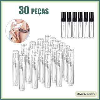 30x Perfume Dispensador 5ml Vidro Spray Frasco Bico de Plástico Frasco de Viagem