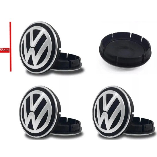 Calotinha Tampa Miolo De Roda VW Gol G6, Fox, Polo, Voyage G6 medida interno 52,0mm Emblem- Center Cap - (Roda Original