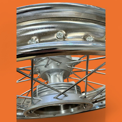 Roda Nxr Bros alinhada Traseira Raios 4mm Unibreq Tambor