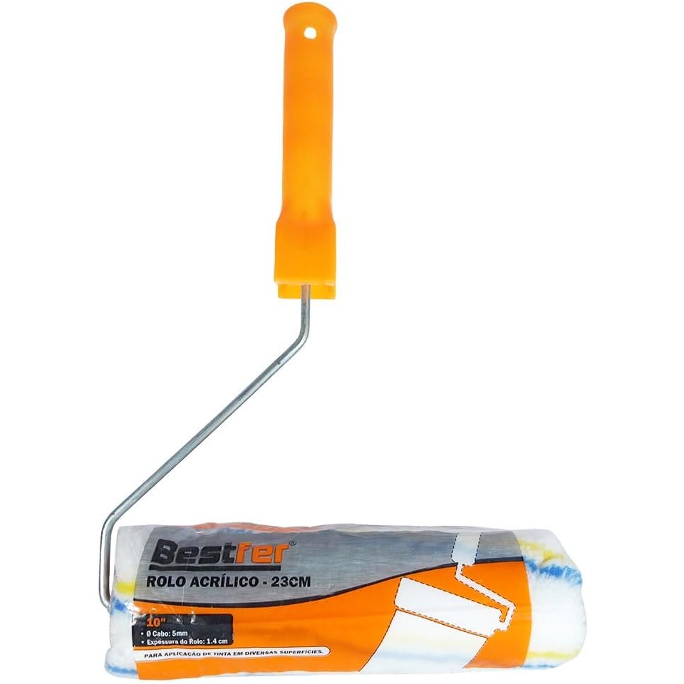 Rolo Lã Alta Para Parede Pintura 23cm Cabo Ergonômico em Oferta na Shopee