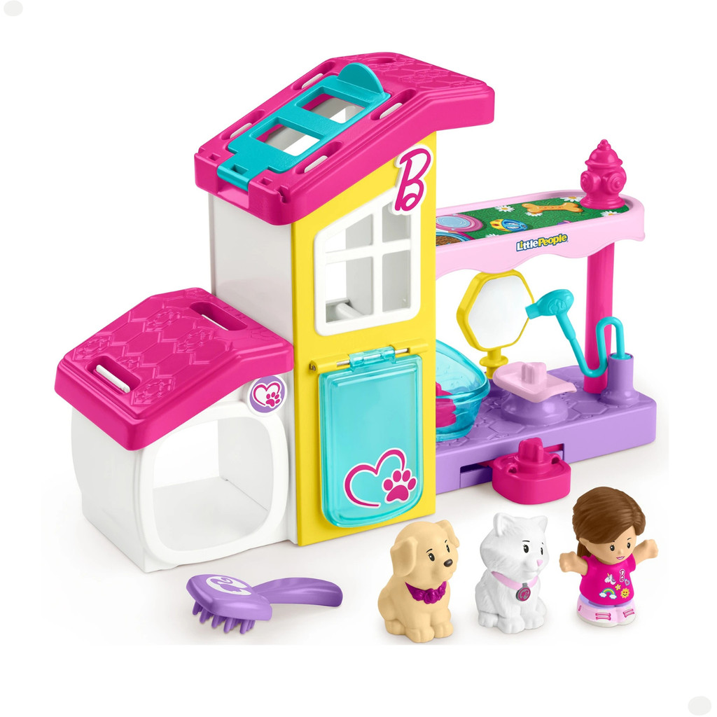 Barbie Spa Animais De Estimação Little People HJW76 - Mattel - Mom & Baby