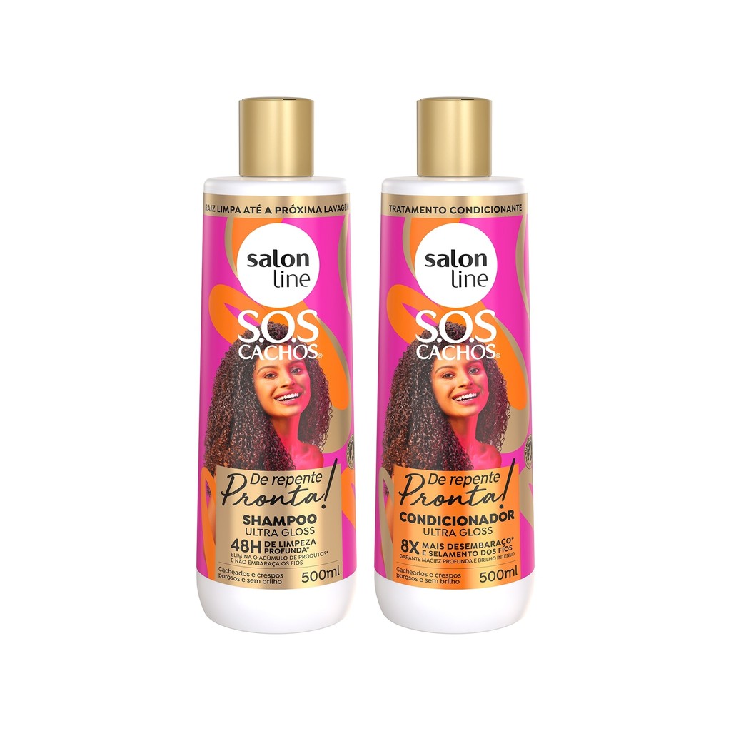 Kit Shampoo + Condicionador SOS Cachos De Repente Pronta! - Beauty