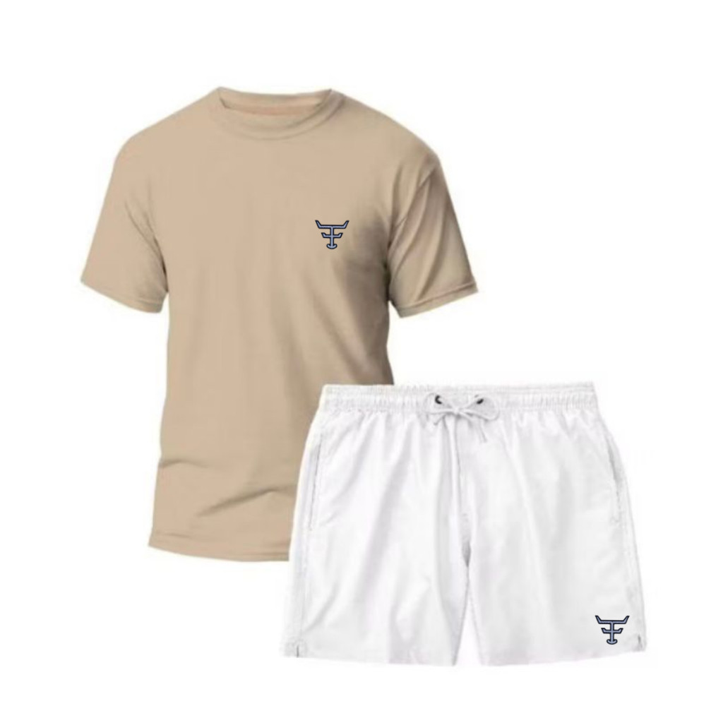 KIt Camisa Masculina Algodão TXC Lançamento+ Short Tactel TXC