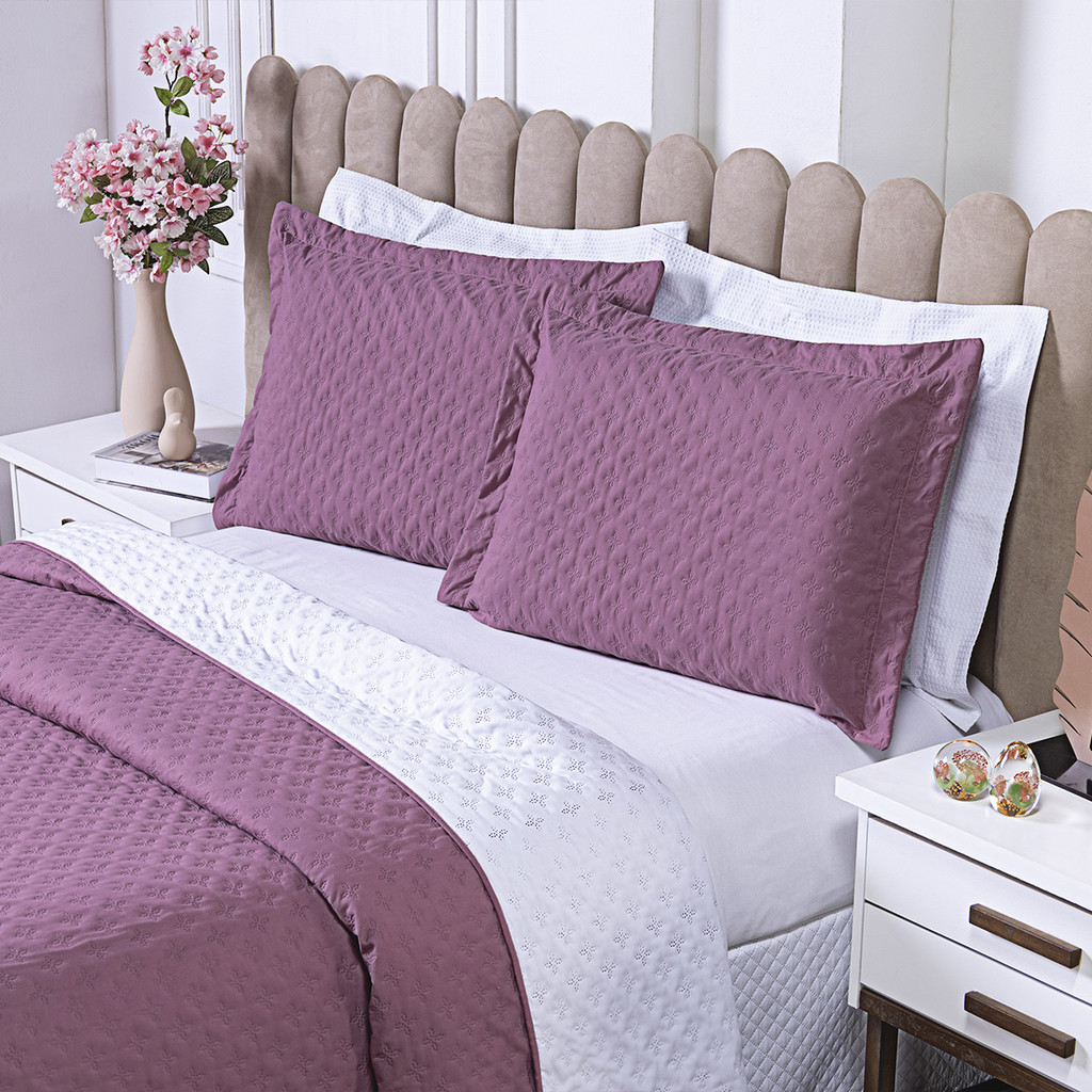 Kit Cobre Leito Colcha casal QUEEN 3 Peças 200fios Percal Dupla Face Milão Jogo De Cama