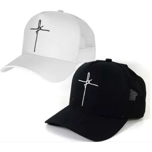 Barato Boné Fé Aba Curva Unissex Trucker Snapback Presente Barato Presente