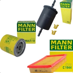 Kit Revisão 3 Filtros Original Mann Filter Celta Prisma G1 Oleo Ar Combustivel 1.0 1.4 8v