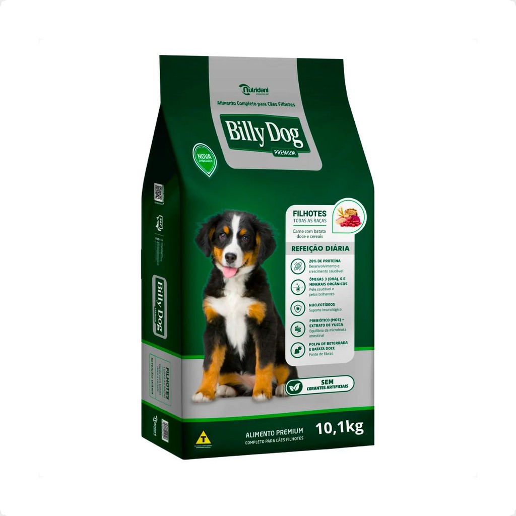 Ração Billy Dog Cães Filhotes Refeição Diária - 10,1Kg