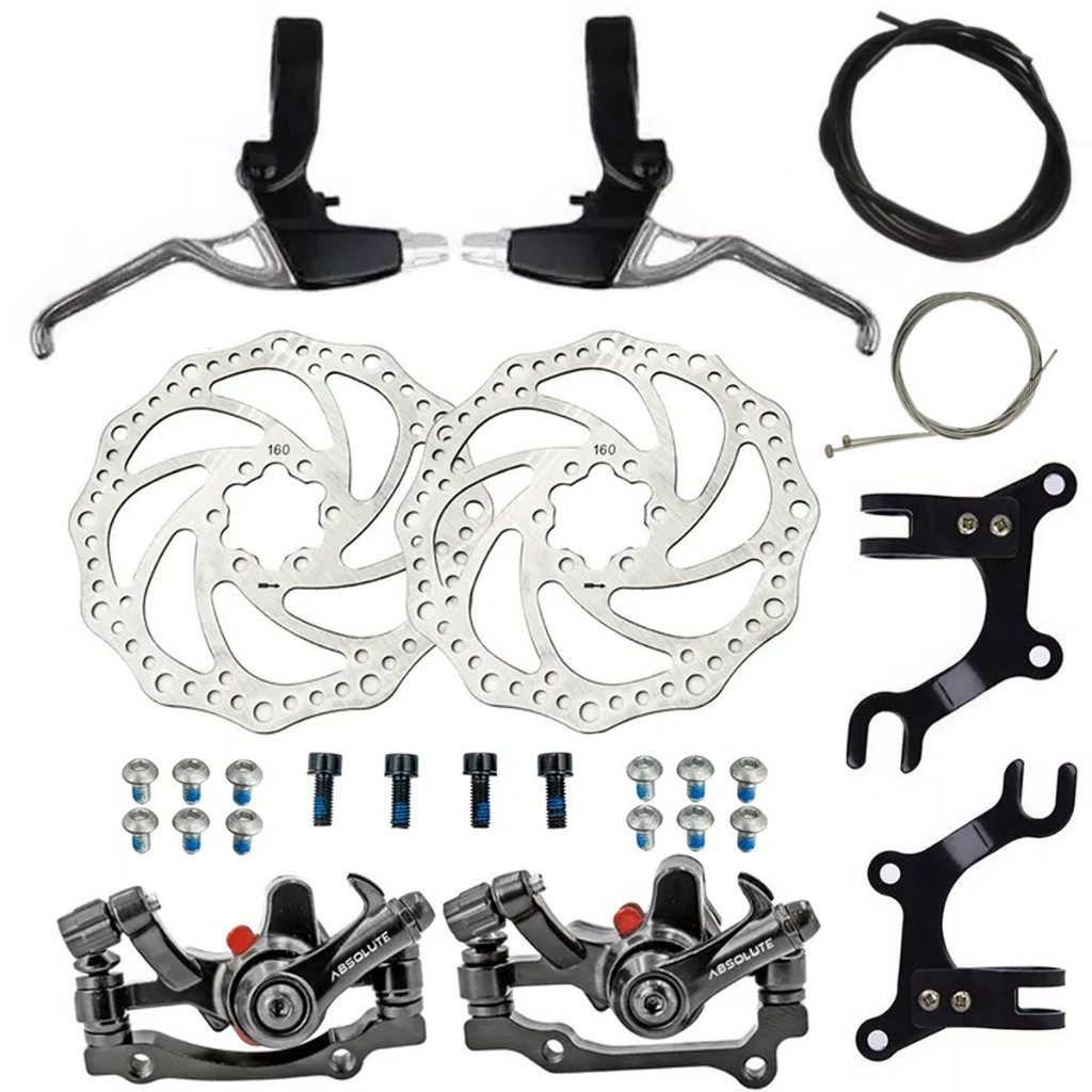 Kit Freio A Disco Cabos De Aco Manete Cubos Adaptador De Pinca em Oferta na Shopee