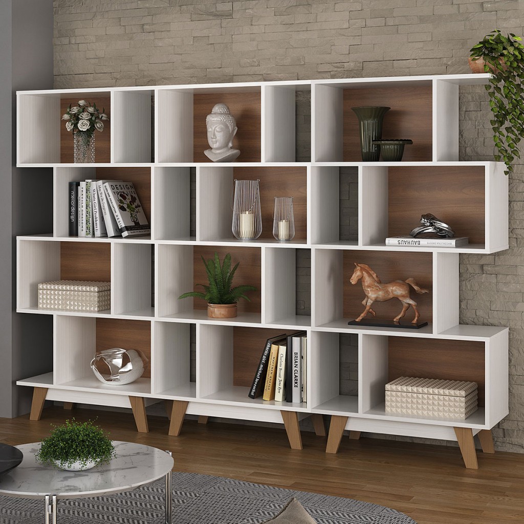 Estante para Livros 12 Nichos CJ-008 - Hecol Móveis em Oferta na Shopee