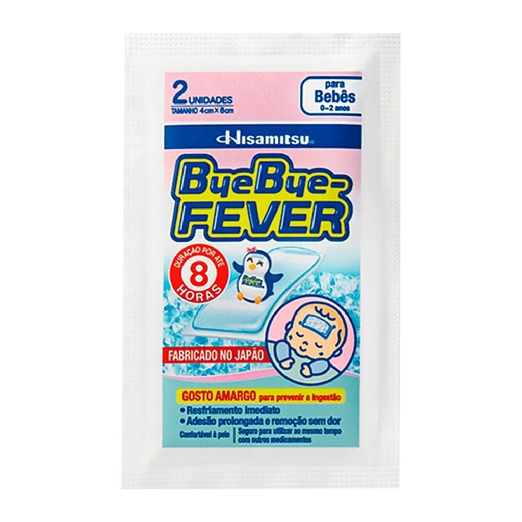 Adesivo para Alívio da Febre Bye Bye Fever 2 Unidades Hisamitsu