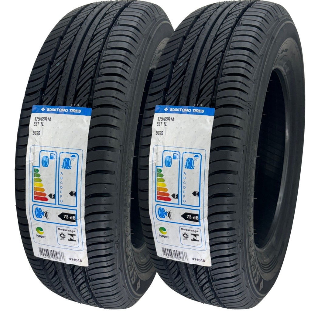 KIT 02 PNEUS SUMITOMO 175/65R14 82T BC20 Corsa Onix Gol em Oferta na Shopee