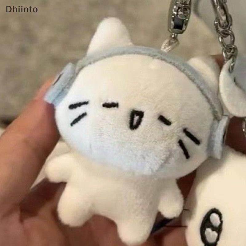 [Dhiint] Bonito Fones De Ouvido Gatinho Casal Chaveiro Chorando Boneca De Pelúcia Dos Desenhos Animados Cão Abelha Saco