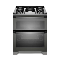 Fogão 5 bocas Electrolux Cinza Expert Função Air Fryer, 2 Fornos, Grill e Timer (FE5AD)
