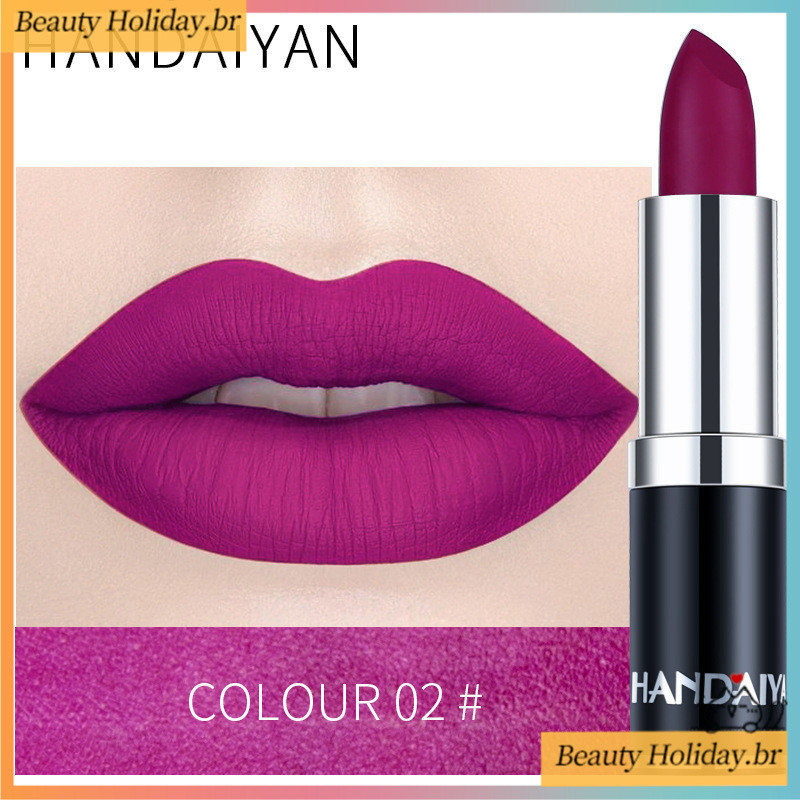 Handaiyan Sexy Nude Red Brown Purple Lipgloss Matte Lip Gloss Aveludado Batom Maquiagem À Prova D'água Cosmética De Long