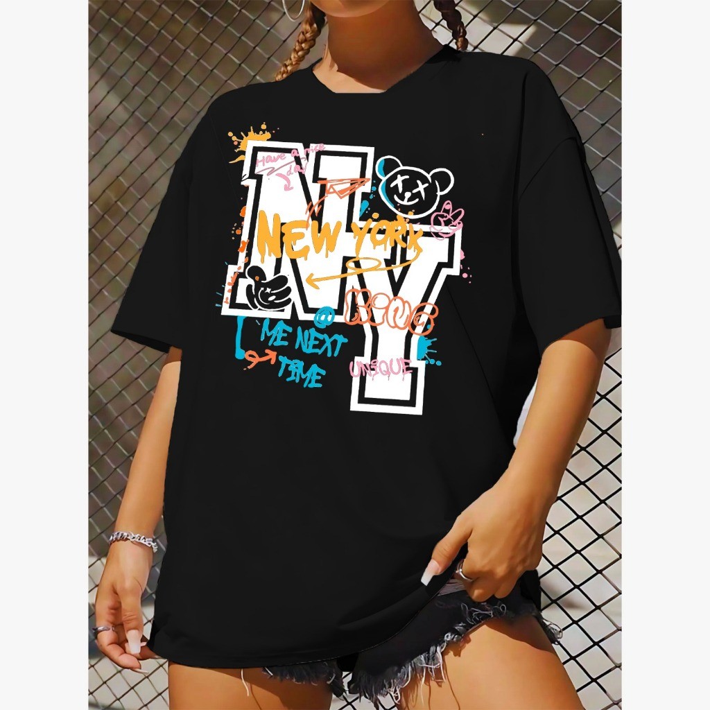 Camiseta unissex Streetwear New York Brooklyn Blusinha T-Shirt estampada lançamento
