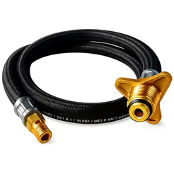 Flexível Pigtail Industrial Gás P45 Mangueira Tubo Ligação Botijão Ultragás ABJP684 50cm Revestido
