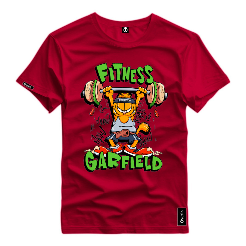 Camiseta Esportiva Masculina Estampa Garfield Fitness Maromba 100% Algodão Confortável Leve