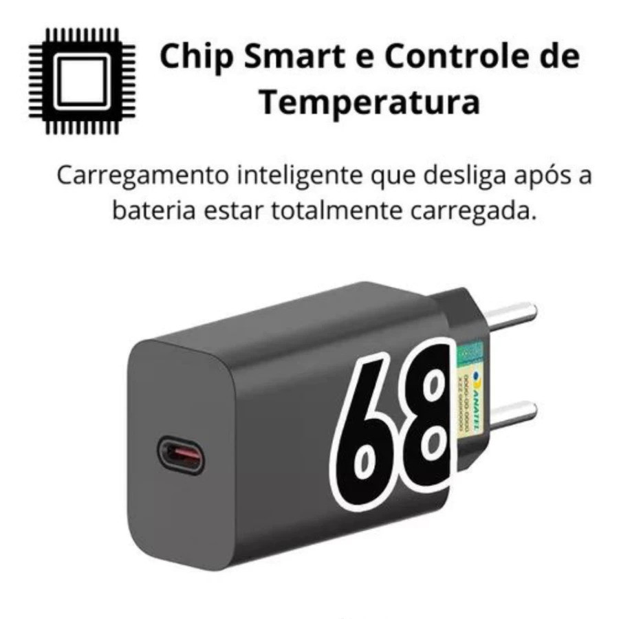 68W Carregador Rápida Turbo Type C Source Ultra Charger Fast Charging 68w Type C