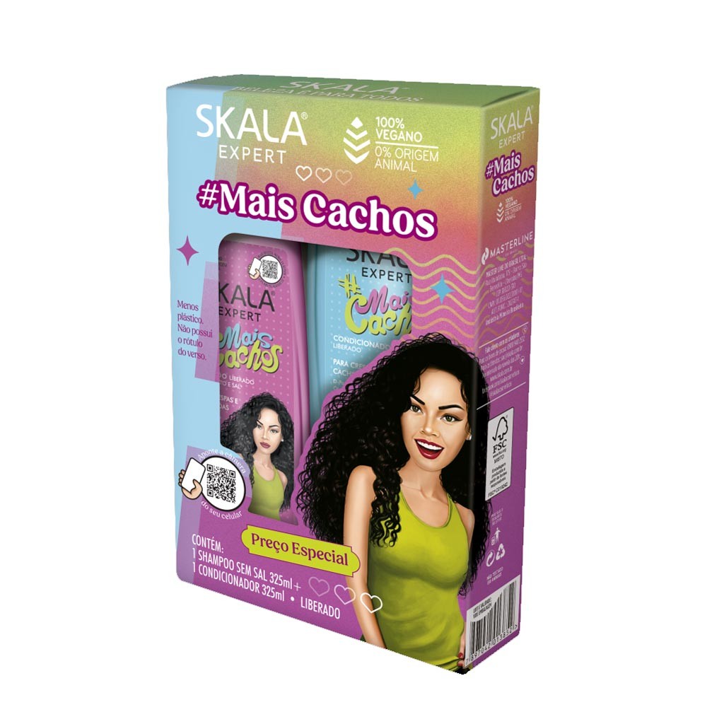 Shampoo e Condicionador Skala Expert #Mais Cachos 325ml Cada - Beauty