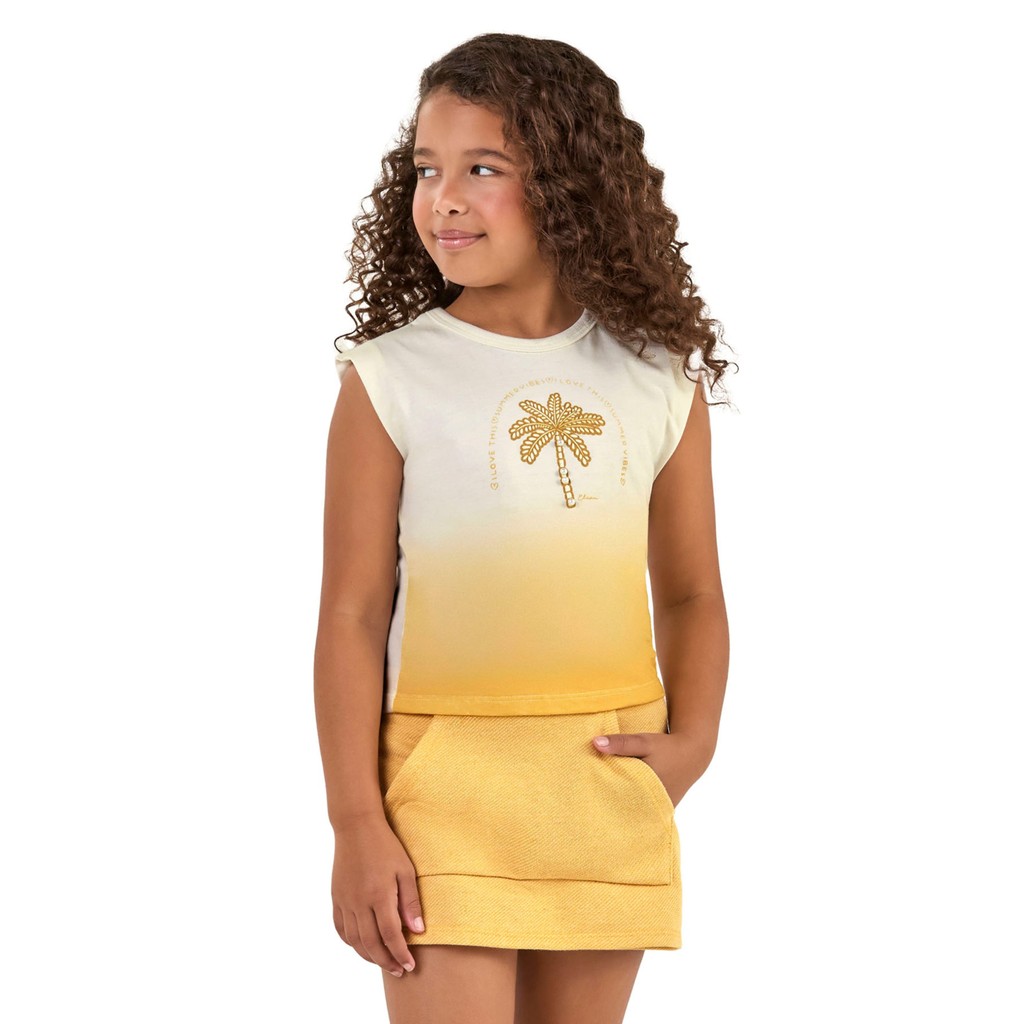 Conjunto Infantil Menina Degradê Elian Bege - Baby & Kids Fashion