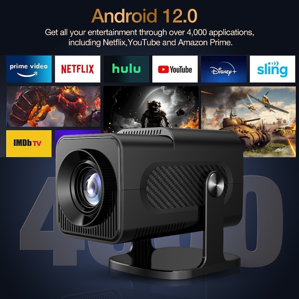 Atualizado Projetor Smart HY320 Android Full HD 1920x1080 Bluetooth Wi-fi
