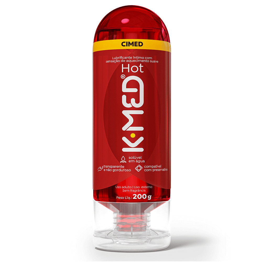 K-MED Lubrificante HOT - Massagem 200 mL - CIMED