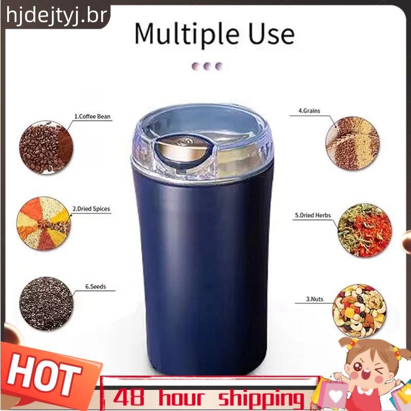 Máquina De Moagem Elétrica Moedor De Grãos Pequeno Café Aço Inoxidável Nozes Feijão Moinho Ervas Para Cozinha Plugue Da