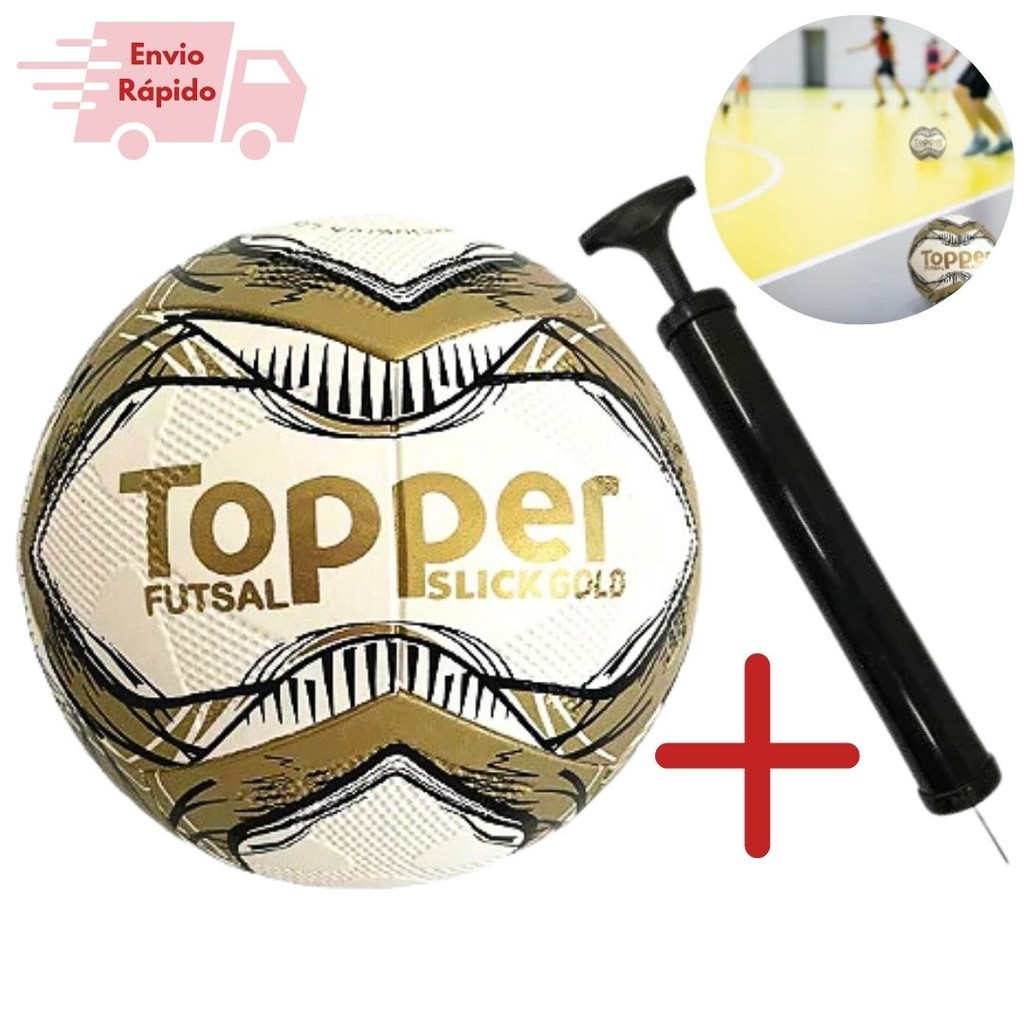 Bola de Futsal Topper Slick Gold E Bomba Oficial Original Resistente Futebol de Salão Original em Oferta na Shopee