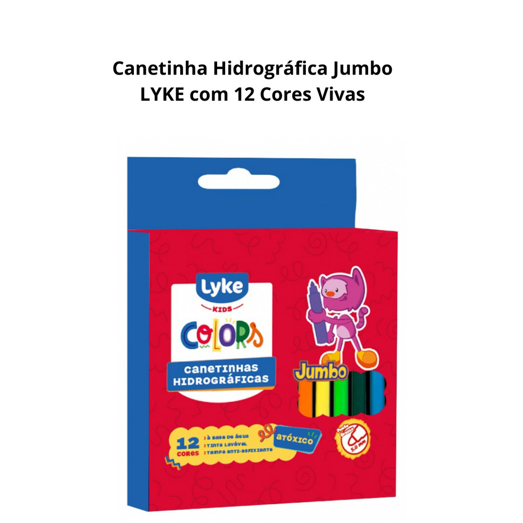 Caneta Hidrografica 12 Cores Jumbo: Onde Comprar | BuscaProdutos