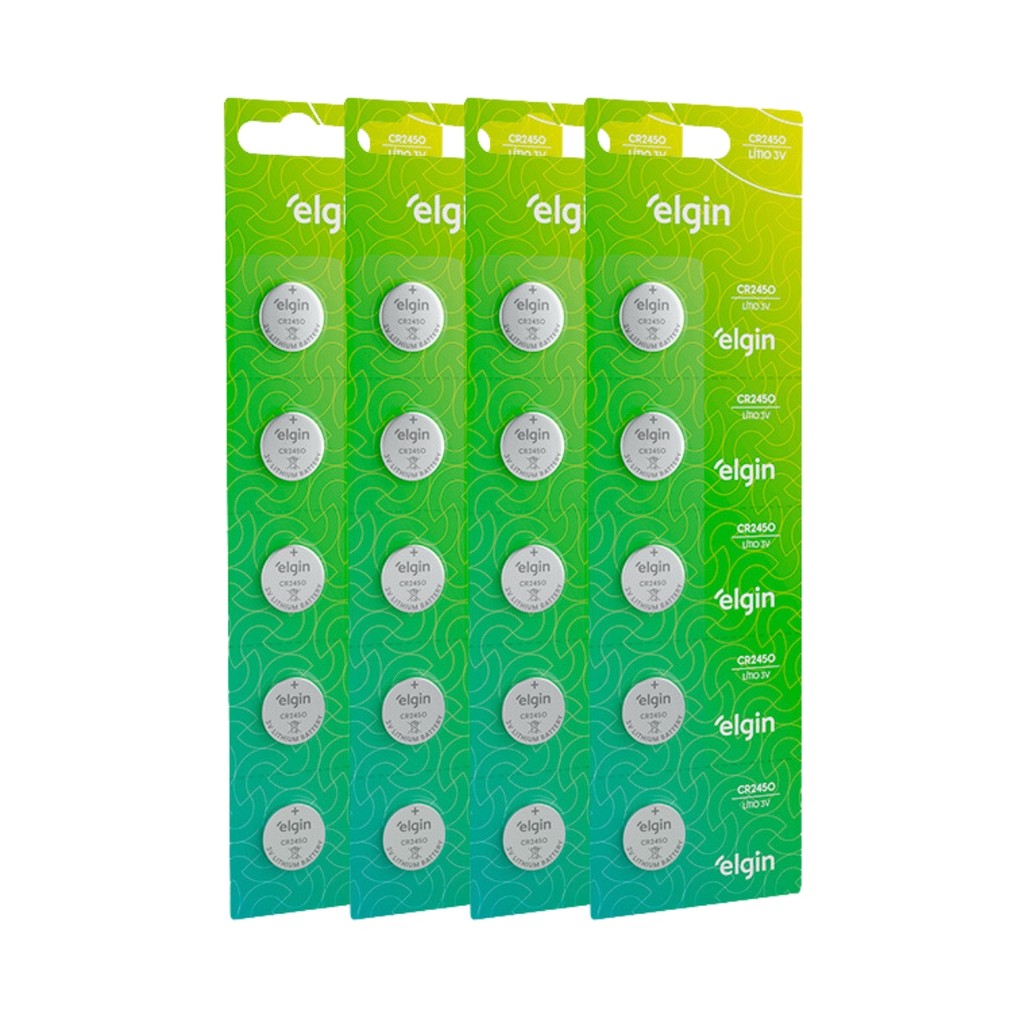 Kit 20 Baterias Pilha Moeda Cr2450 4 Cartela Brinquedo Elgin em Oferta na Shopee