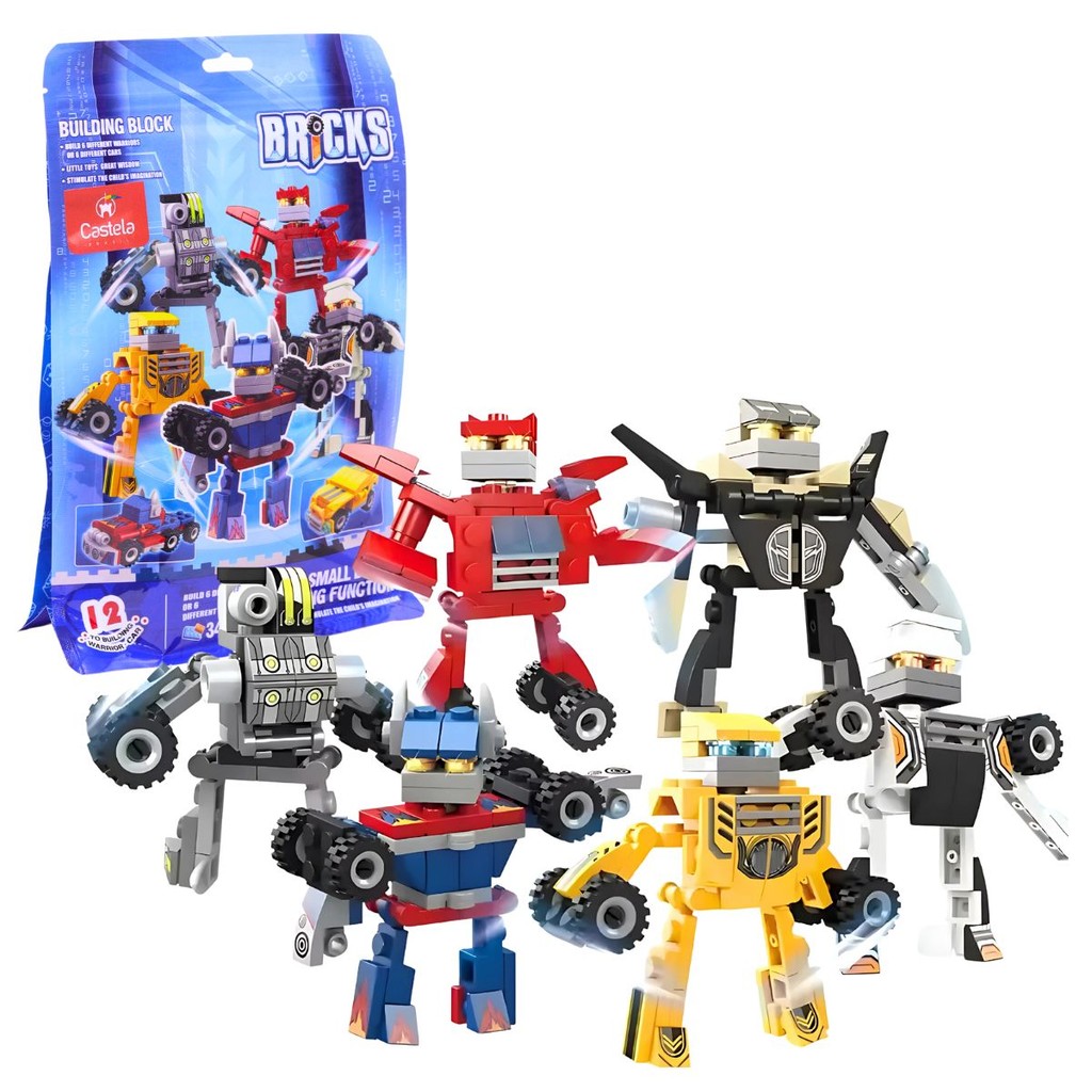 Blocos De Montar Capsula 6 Robôs 342 Peças - Castela em Oferta na Shopee