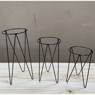 Kit 3 Suportes Para Vaso de Plantas | Decoração de Ambiente | Ferro Aramado em Oferta na Shopee