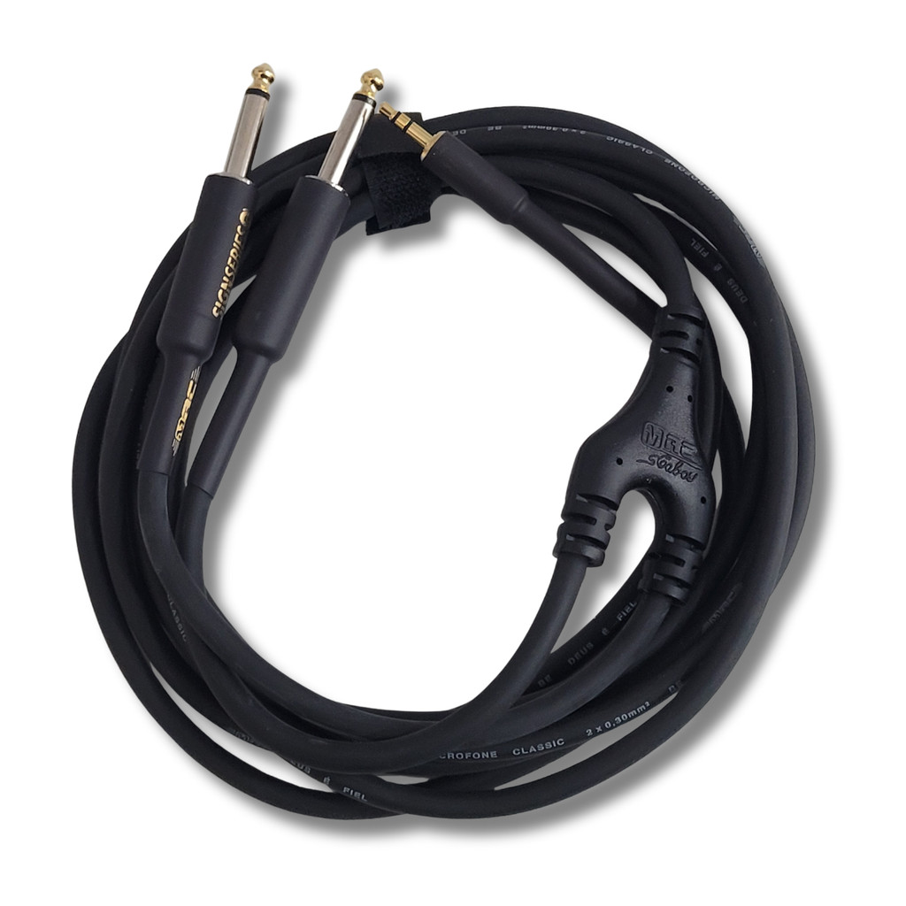 Cabo P2 Estereo + 2 P10 Macho Mono 3.05m 0.30mm Dj Series Mac Cabos