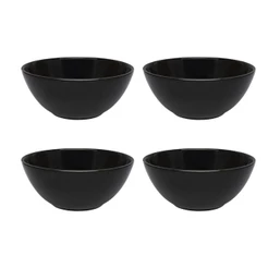 Jogo de 4 Tigelas 600ml Oxford Preto