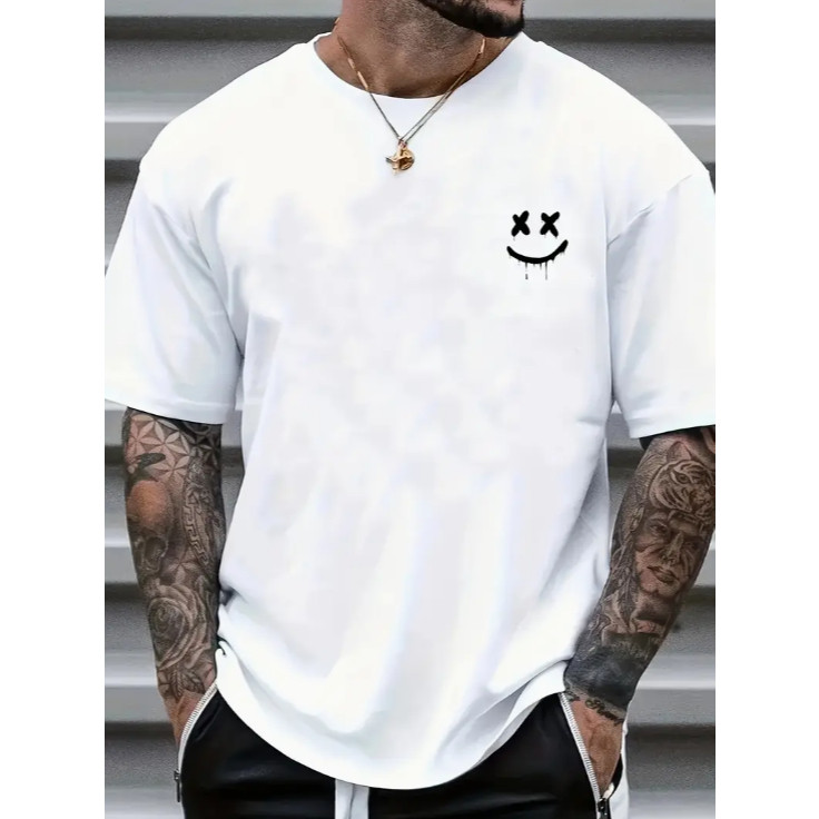 Camiseta Oversized Camisão Unissex Confortável para Treino Academia Camisa Smile X