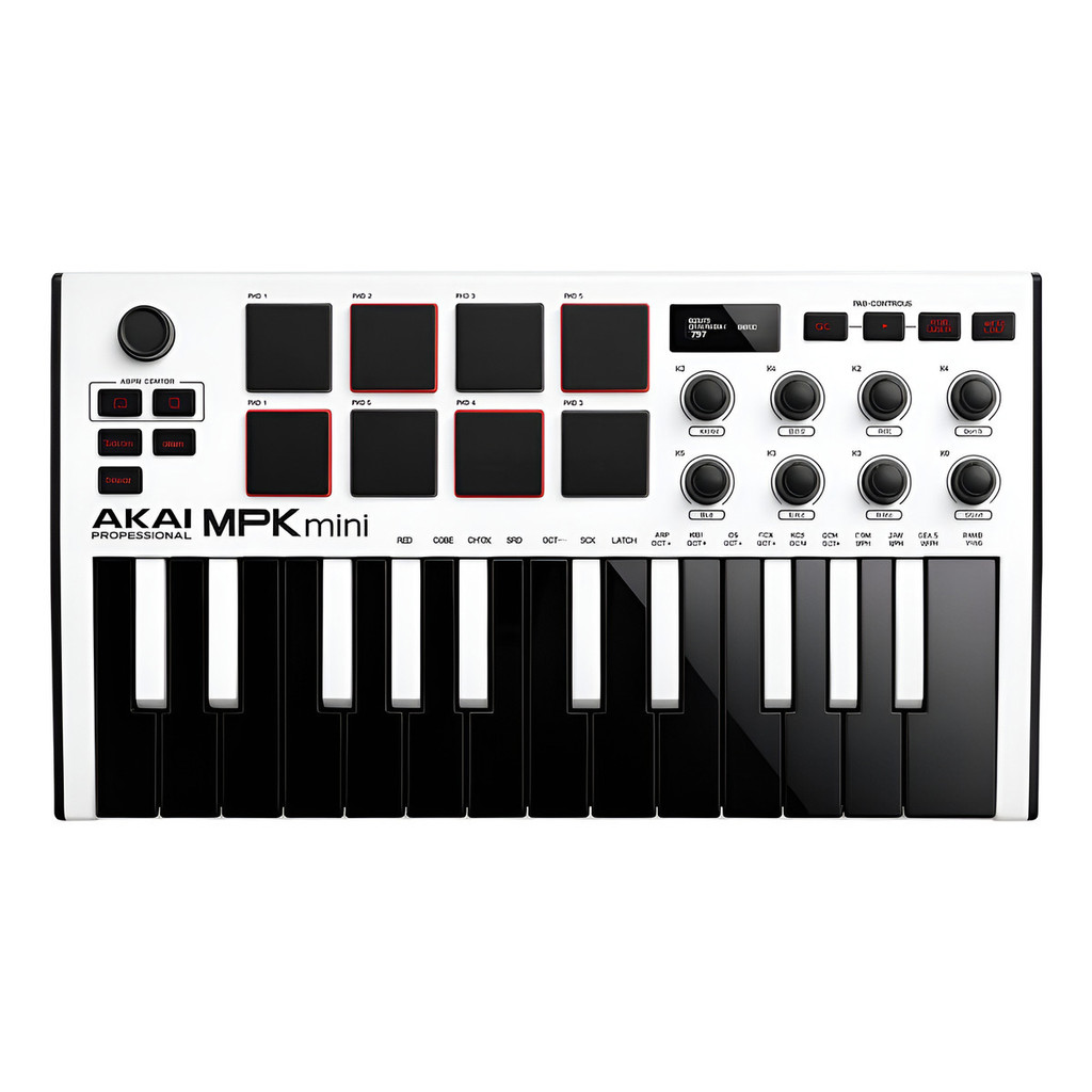 Akai Mpk Mini White - 25 Teclas, Pads, Arpejador