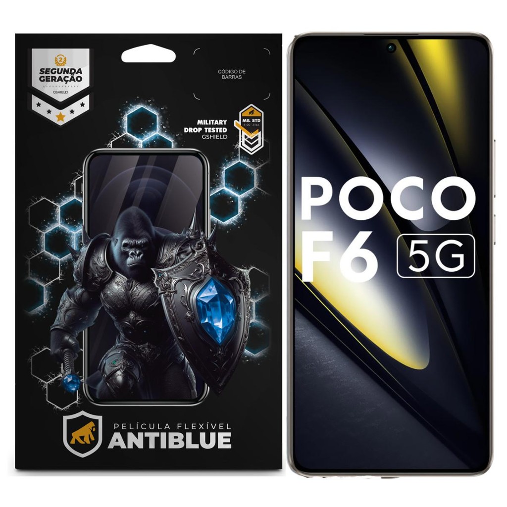Película para Xiaomi Poco F6 5G - AntiBlue - Gshield em Oferta na Shopee