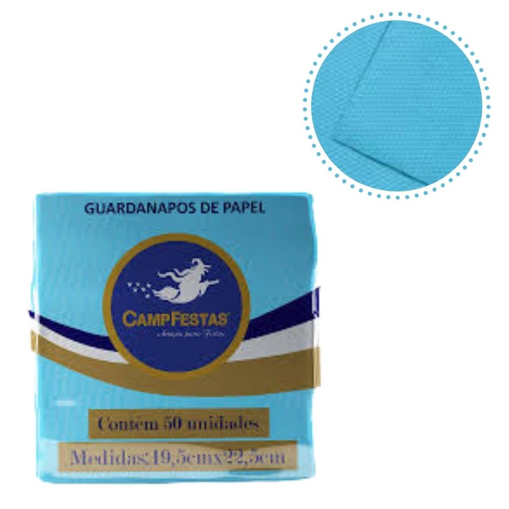 50~300 GUARDANAPOS AZUL CLARO FESTA 19,5 X 22,5 CAMPFESTA