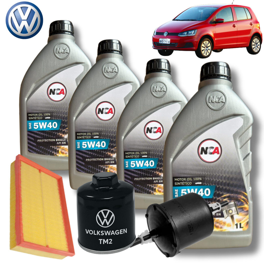 KIT TROCA DE ÓLEO VW 5W40 + FILTROS ( FOX 1.6 8V 2010 - 2017)